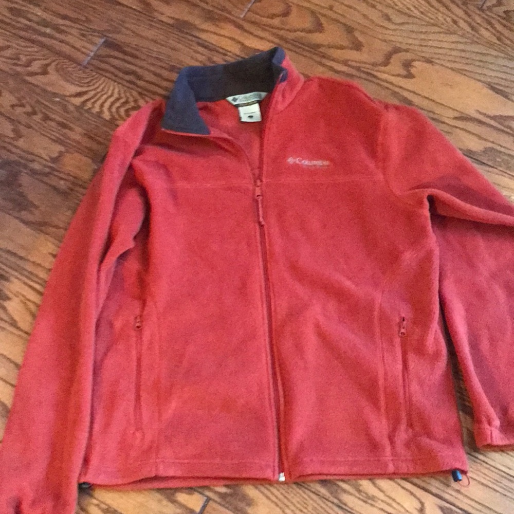 Fall Orange Columbia Men’s Large Fleece Jacket